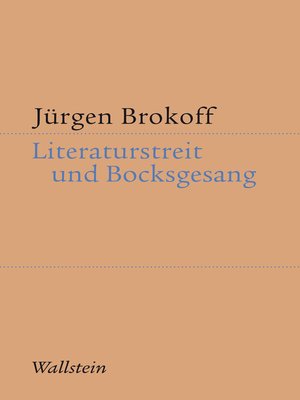 cover image of Literaturstreit und Bocksgesang